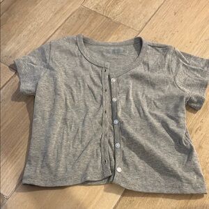 Gray Short Sleeve Katie J Kids Cardigan
